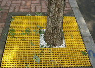 Çin Ağaç Sarı Renkli SGS Onayı İçin Kalıplı Fiberglas Plastik Zemin Izgarası Fabrika