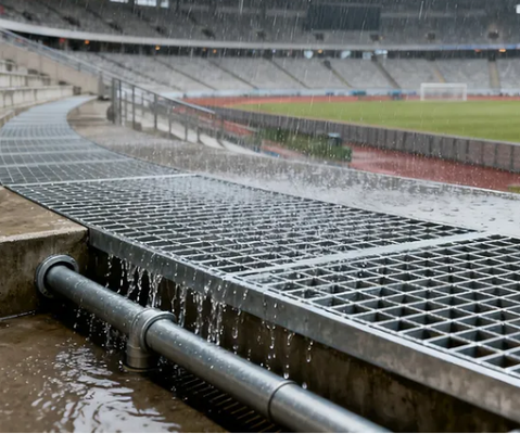 Araba yıkama zeminleri ve endüstriyel platformlar için galvanizli çelik ızgara 1000x6000mm