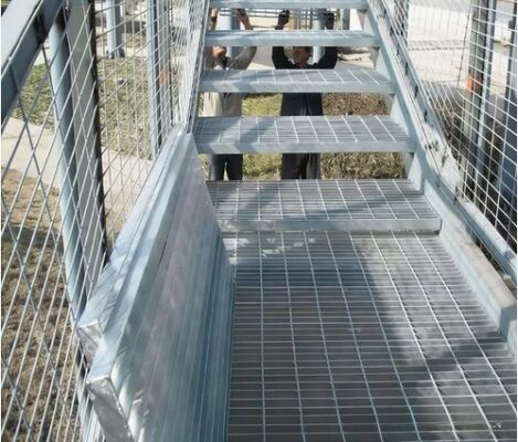 Endüstriyel platform zeminleri için kaynaklı çapraz çubuklarla galvanizli çelik çubuk ızgaraları