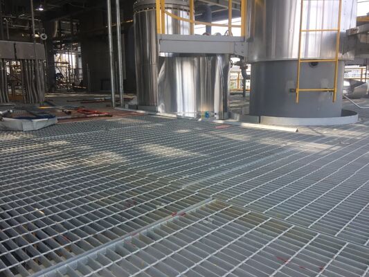 Endüstriyel metal platformlar için ağır yüklü galvanizli kaynaklı çelik ızgaralar